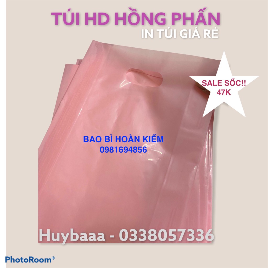1KG TÚI HD HỒNG PHẤN túi nilon dẻo, đựng mỹ phẩm, quần áo túi hột xoài giá rẻ bao bì đóng hàng gói hàng