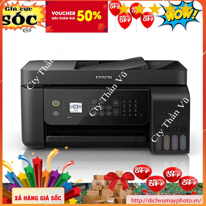 Máy in phun màu hàng mới 100% Epson L5190 đa chức năng in đảo mặt in wifi copy scan fax