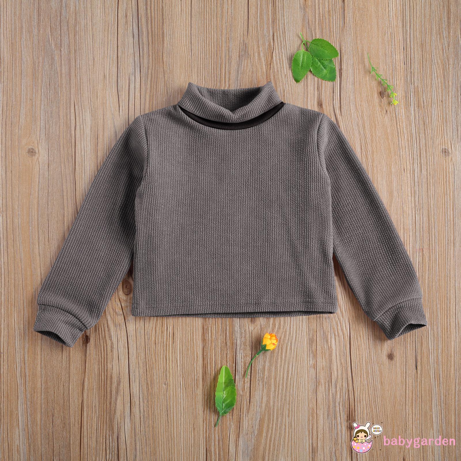 Áo Tay Dài Cổ Cao Màu Trơn Unisex