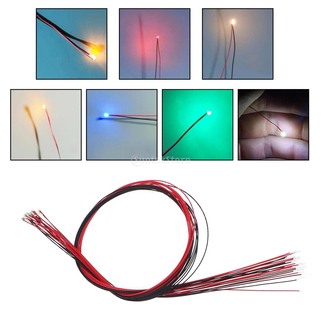 Set 20 Dây Đèn Led SMD 0805 Màu Trắng / Xanh Lá / Vàng / Xanh Dương / Cam Ấm Áp Có Sẵn