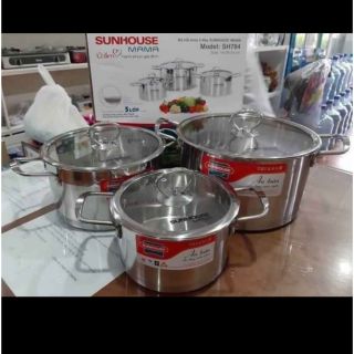 Bộ nồi inox 5 đáy Sunhouse SH784