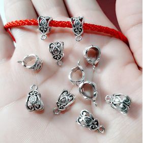 Charm bạc cổ lùa - xỏ ngang : 50g / gói = 23k [ sỉ charm giá rẻ ]