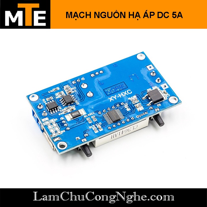 Mạch nguồn hạ áp DC 5A chỉnh dòng áp hiển thị led dùng làm nguồn đa năng, sạc pin lithium