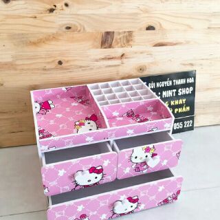 Tủ đựng mỹ phẩm 3 tầng 3 học kitty