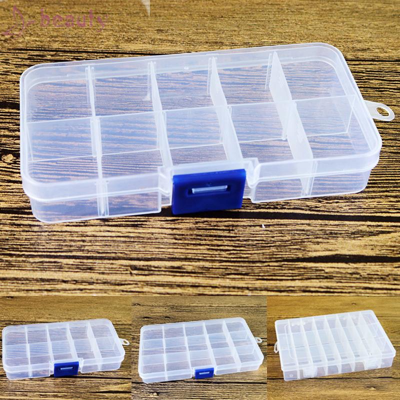 Hộp đựng trang sức nhỏ chất liệu nhựa 10/15/24 ngăn tiện dụng bền bỉ