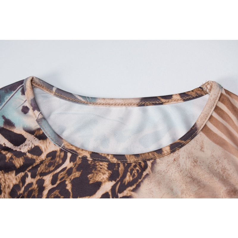 Đầm Sát Nách Cổ Tròn Hoạ Tiết In Hợp Thời Trang Cho Nữ