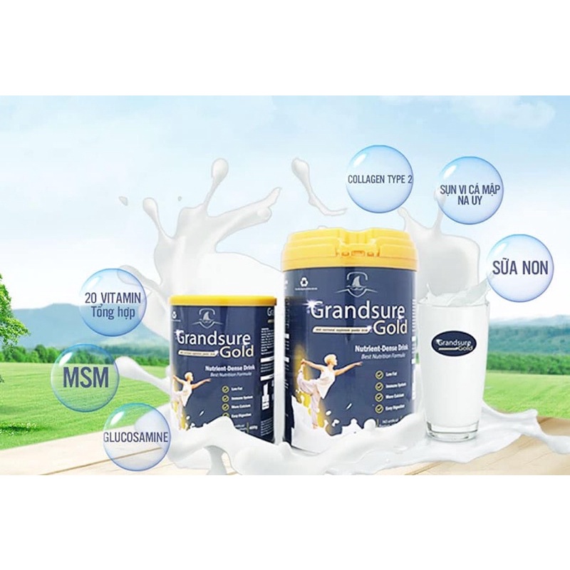 Grandsure Gold ❤️[ CHÍNH HÃNG ] ❤️  sữa non xương khớp chắc khỏe xương khớp, ngăn ngừa loãng xương, thoái hoá