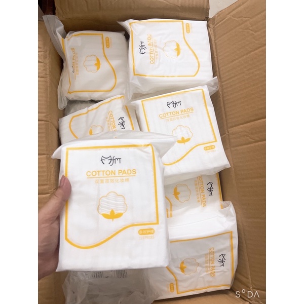 Bông tẩy trang 222 miếng FM Cotton Pad 3 Lớp FM
