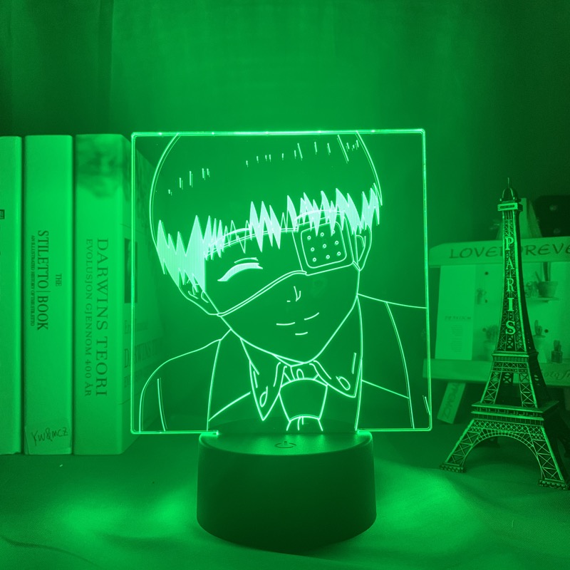 Đèn Ngủ 3d Hình Nhân Vật Ken Kaneki Trong Tokyo Ghoul Trang Trí Phòng Ngủ / Sinh Nhật