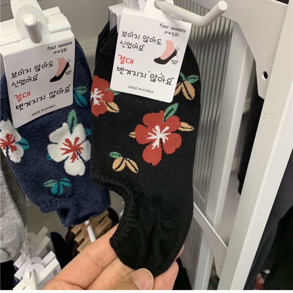 Vớ Thể Thao Mềm Mại Thoáng Khí In Họa Tiết Hoa Phong Cách Nhật Bản Cho Nữ Sinh