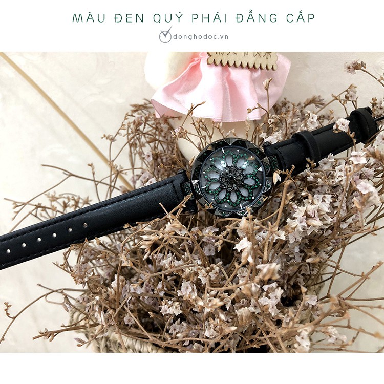 Đồng hồ nữ ROMA ITALIA XOAY 360 Dây Da Cao Cấp