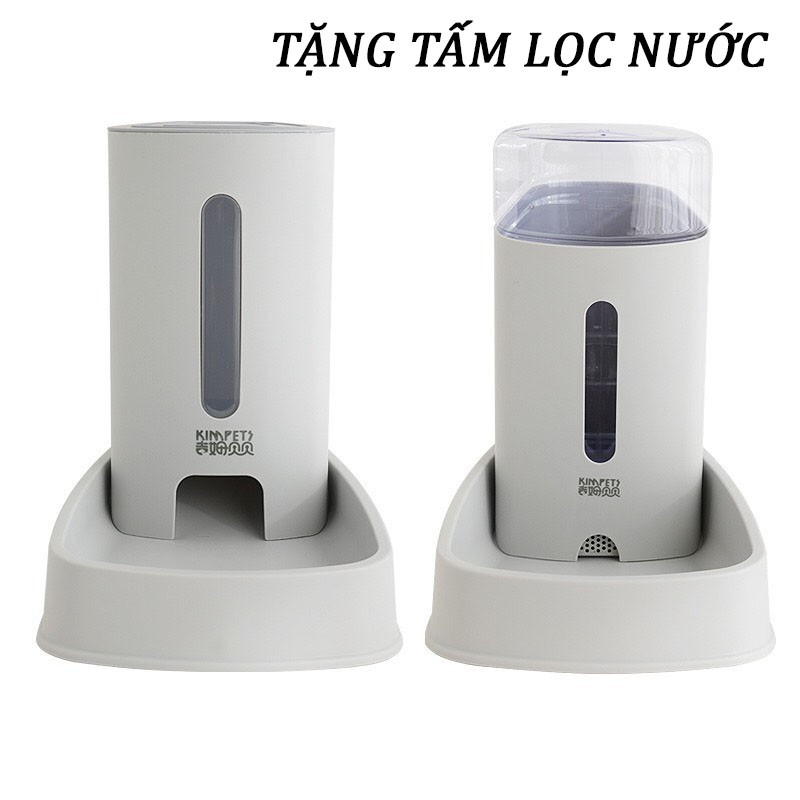 GIAO 1H bát ăn/bát uông tự động cho chó mèo kimpets tặng tấm lọc nước