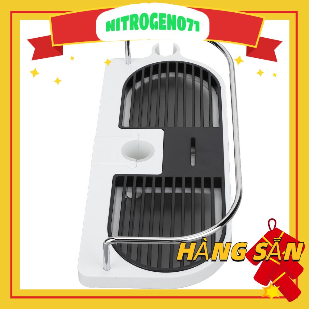 Nitrogen071 Vòi hoa sen đục lỗ Lắp đặt miễn phí Tải trọng tối đa 15kg Chiều cao có thể điều chỉnh Thiết kế rỗng Giá để đồ trong phòng tắm