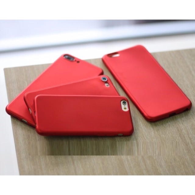 Ốp đỏ nhung 5/5S/5SE/6/6S/6 Plus/6S Plus/7/8/7 Plus/ 8Plus