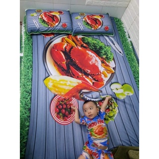 Drap thun Ý 5D MẪU CUA 1m6 có mền