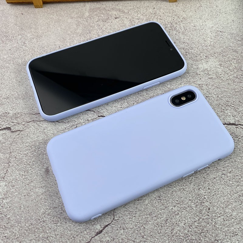Samsung A80 A70 A70S A21 A32 A72 A52 A02 M62 F62 A12 A21S M02S Note20 Ultra 5G Note10lite Note10 Note10PRO Light purple pure color TPU silicone mobile phone case Frosted plain face mobile phone protective cover Simple fall proof mobile phone soft shell
