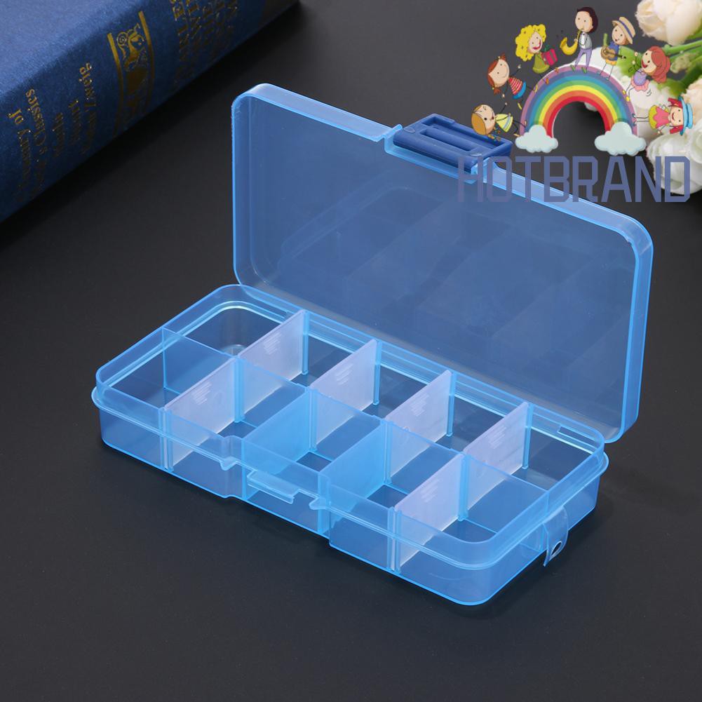 (Hotbrand) Hộp Đựng Thuốc Trang Sức Bằng Nhựa Trong Suốt 10 Ngăn