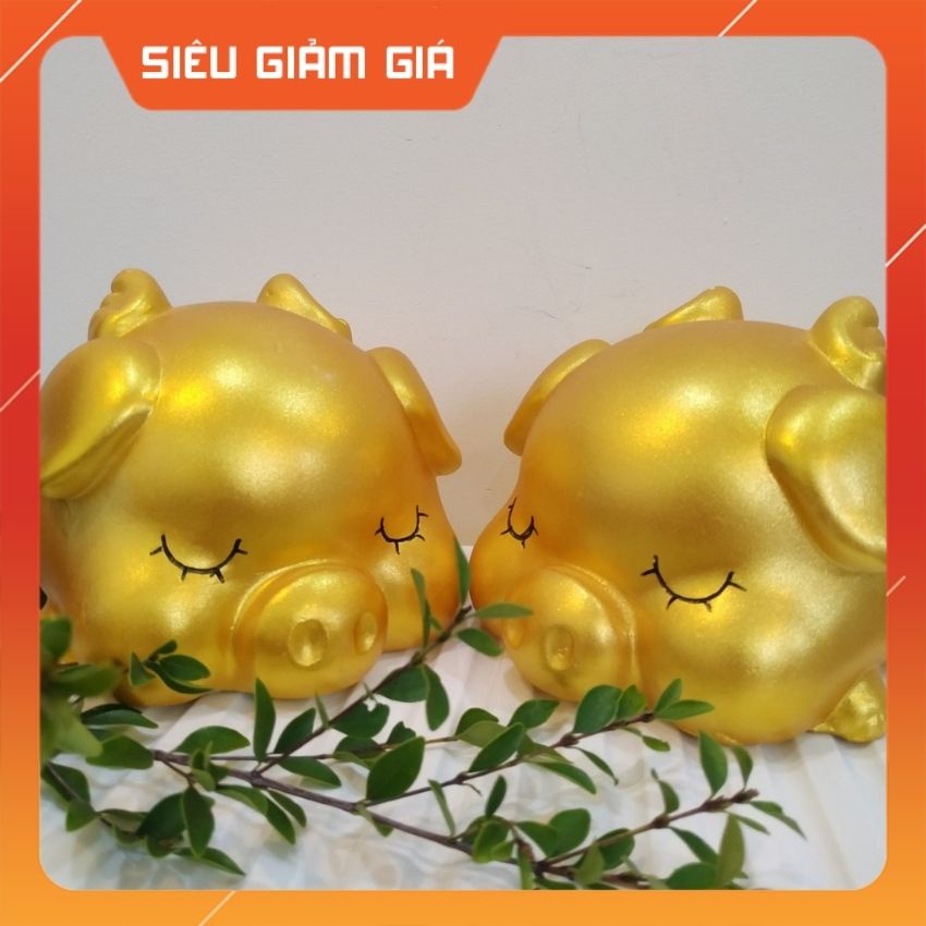 Lợn đất ống heo tiết kiệm có cánh thiên thần heo vàng thạch cao tiết kiệm
