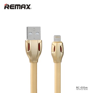 Cáp Lightning REMAX RC-035i Rắn Hổ Mang cho iPhone/iPad - Hỗ trợ sạc nhanh - Chính Hãng