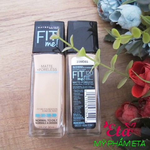 Kem nền Maybelline Fit Me MATTE PORELESS Foundation trang điểm da hoàn hảo cho da dầu và da hỗn hợp