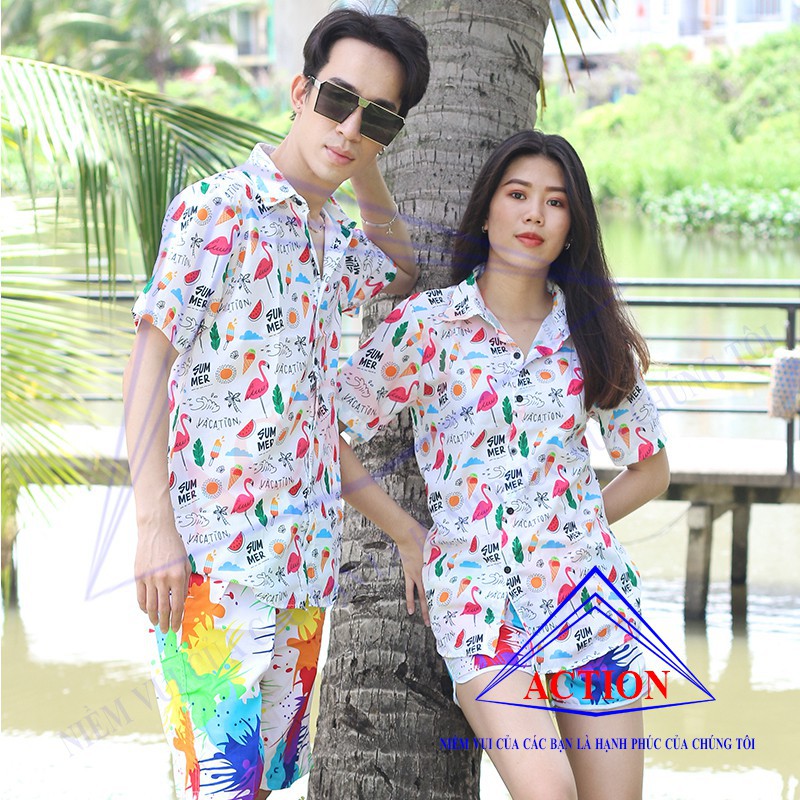 ÁO HỌA TIẾT ĐI BIỂN CHO CẶP ĐÔI MÃ SP : HT05 | BigBuy360 - bigbuy360.vn