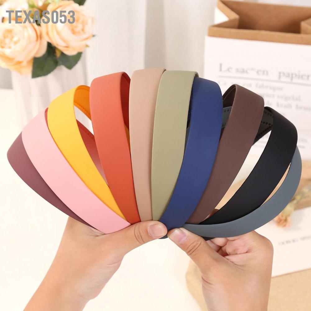 Texas053 2.5cm Wide Brimmed Headband Fashion Morandi Women Ladies Hair Accessory for Face Wash Decoration