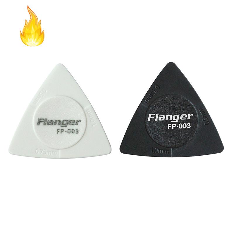 Flanger 10pcs Triangle-Guitar picks 1.0 0.75 0.5 mm Thickness in PC + ABS Material Antislip Style Picks Black