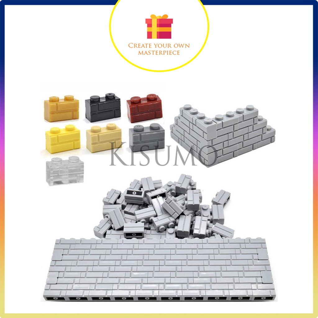 Combo 1000 viên gạch tường 1x2 dùng trong xây thành 98283