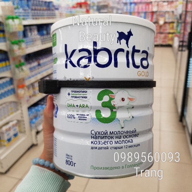 Sữa dê Kabrita số 1, 2, 3 Gold 800g xách tay Nga chuẩn
