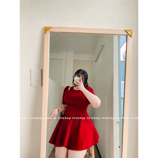 [Mã FAMARAL1 giảm 10K đơn 50K] ĐẦM NHUNG KHOÉT VAI [ TNT SHOP BIGSIZE 60KG - 90KG ] | BigBuy360 - bigbuy360.vn