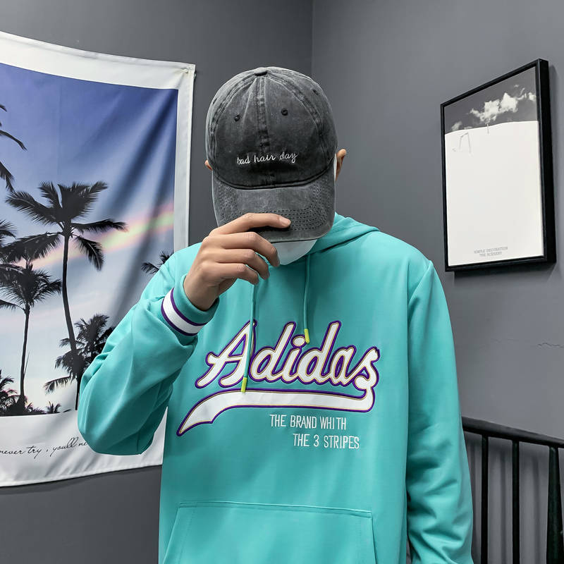 Áo Hoodie Adidas Cotton Tay Dài Dáng Rộng Cho Nam Nữ 350g