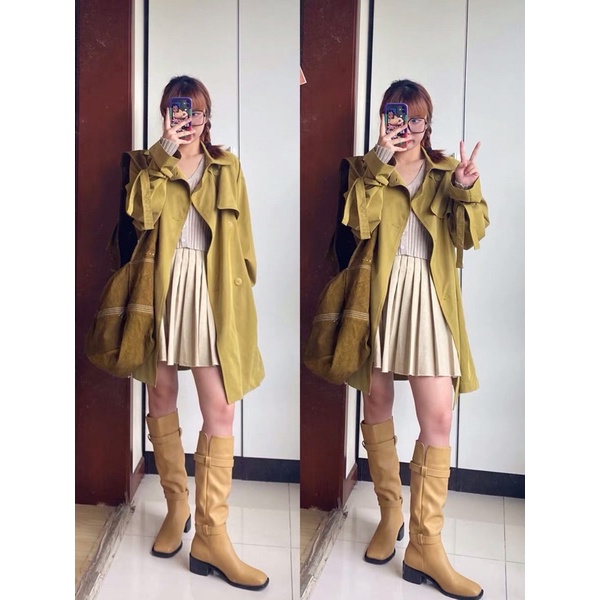 Giày boot cao cổ da mềm