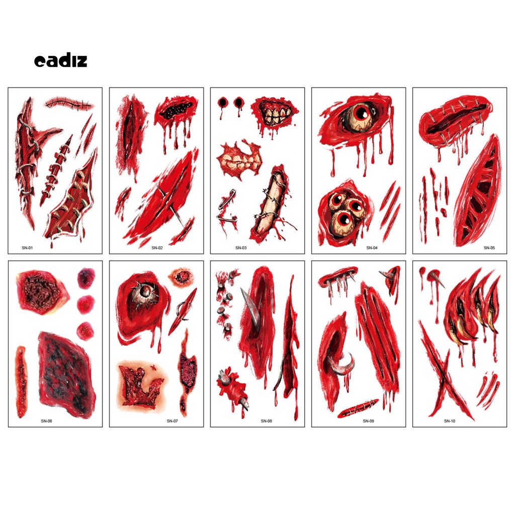 Hình Xăm Dán Tạm Thời Chống Thấm Mồ Hôi Phong Cách Halloween