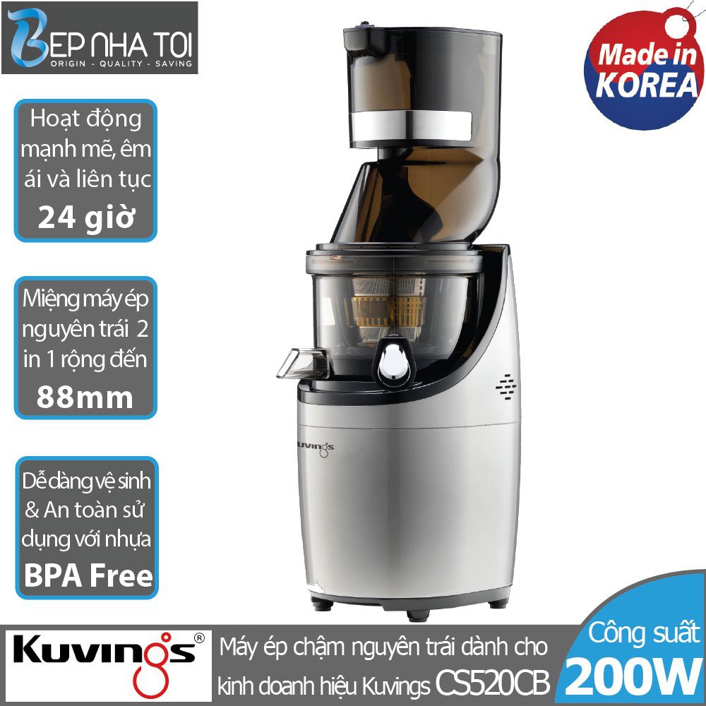 Máy ép chậm dành cho kinh doanh Kuvings CS520CB  - TẶNG MÁY XAY SINH TỐ CÔNG NGHIỆP POONGNYUN SMKANB-4000