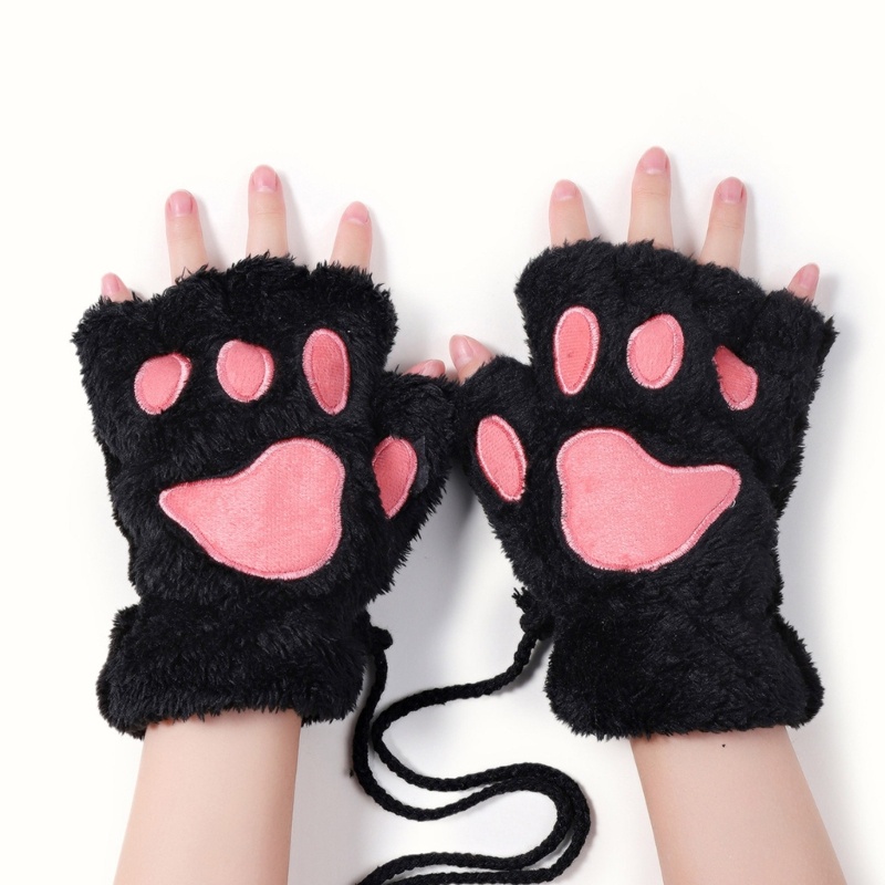 Găng Tay Hở Ngón Mềm Mại Giữ Ấm Mùa Đông Có Thể Chạm Màn Hình Cảm Ứng Dành Cho Nam Nữ