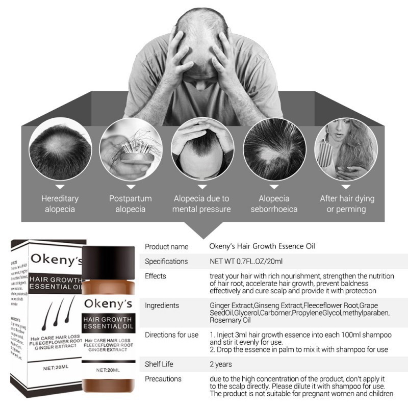 Tinh dầu kích thích mọc tóc nuôi dưỡng da đầu 20ml tiện dụng