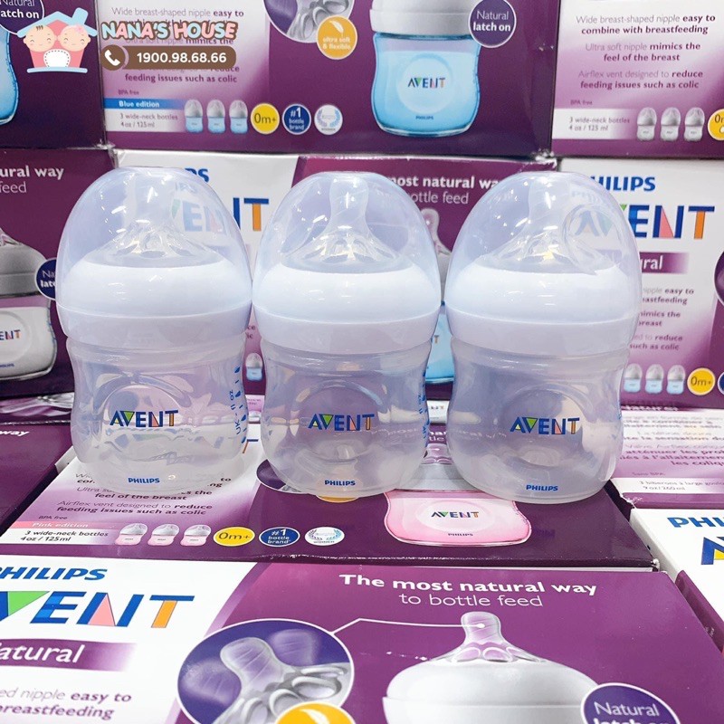 BÌNH SỮA PHILLIPS AVENT NATURE 125ML/260ML CÁC MÀU