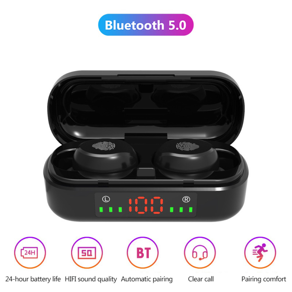 Bộ Tai Nghe Thể Thao Không Dây Bluetooth 5.0 Chống Nướcv8 Tws