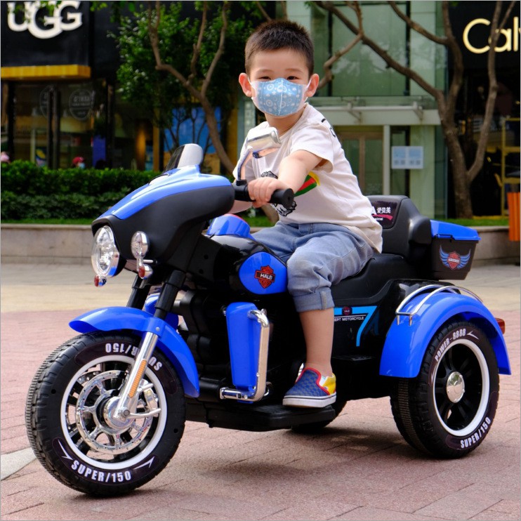 Xe máy điện cảnh sát, Xe máy điện 2 ghế, Kích thước khủng, Động cơ khỏe ABM-5288 Hàng luôn có sẵn