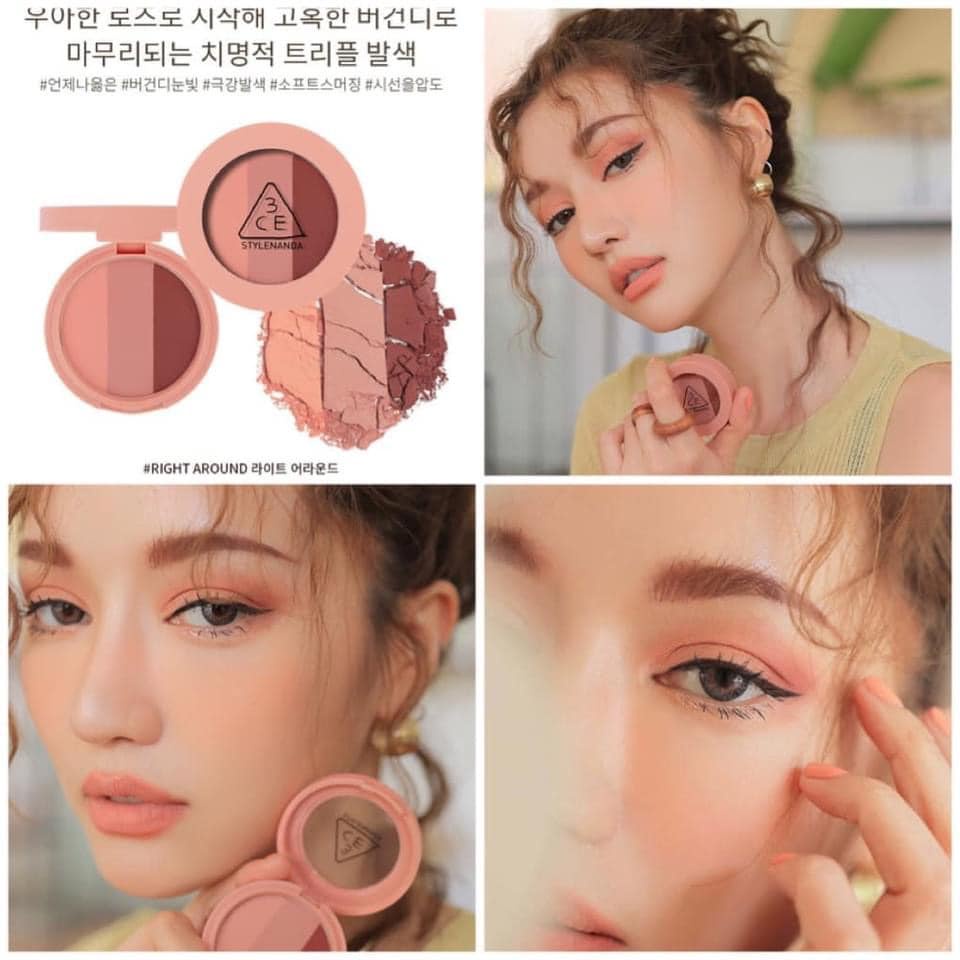 Phấn Mắt 3CE Triple Shadow 3 màu hộp tròn