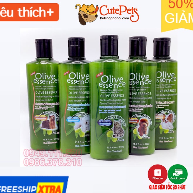 Sữa tắm cho chó mèo Olive Essence 450ml - Phụ kiện thú cưng Hà Nội