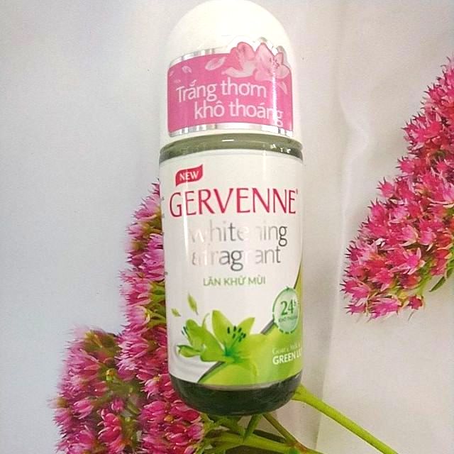 Lăn khử mùi Gervenne trắng da hương nước hoa 24h