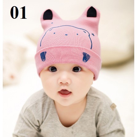 Mũ len tai mèo Baby cho bé từ 3 tháng đến 3 tuổi mềm đẹp