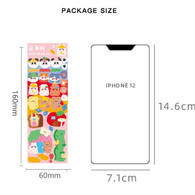 Sticker Dán Trang Trí Nhật Ký Hình Hoạt Hình Đáng Yêu