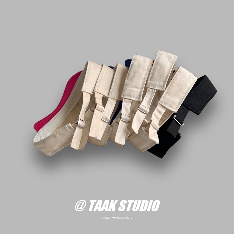 Mũ lưỡi trai hở chóp chống nắng thêu chữ màu đỏ hồng phong cách thể thao mùa hè dành cho nữ