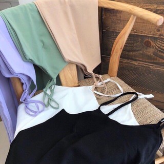 Váy hai dây🌸 Đầm Suông Chất Đũi Lụa Trơn Nữ Basic