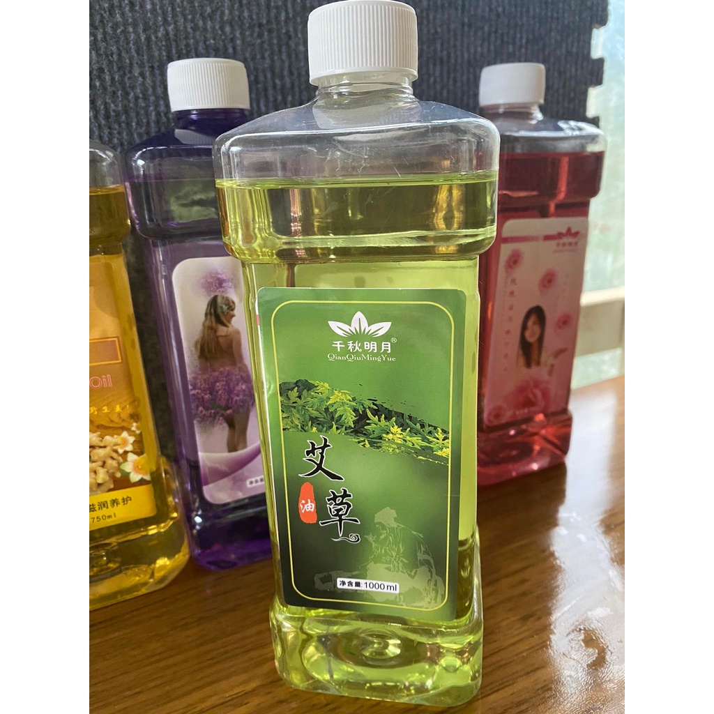 Tinh Dầu Massage Body chai 750ml Gừng - Lavender - Hoa Hồng - Ngải Cứu-cam xả chanh thơm dịu