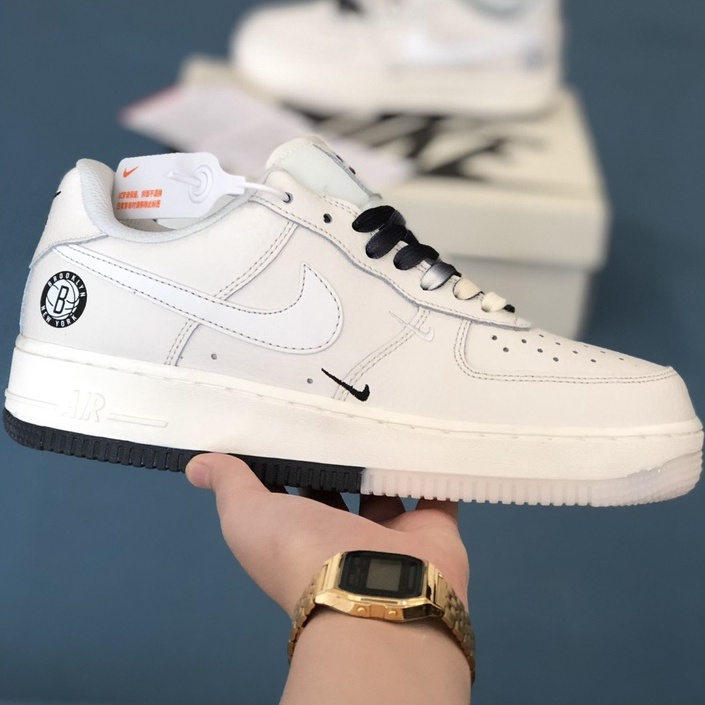 Giày air force 1 màu be sữa, da xịn dế khí air cực êm ái