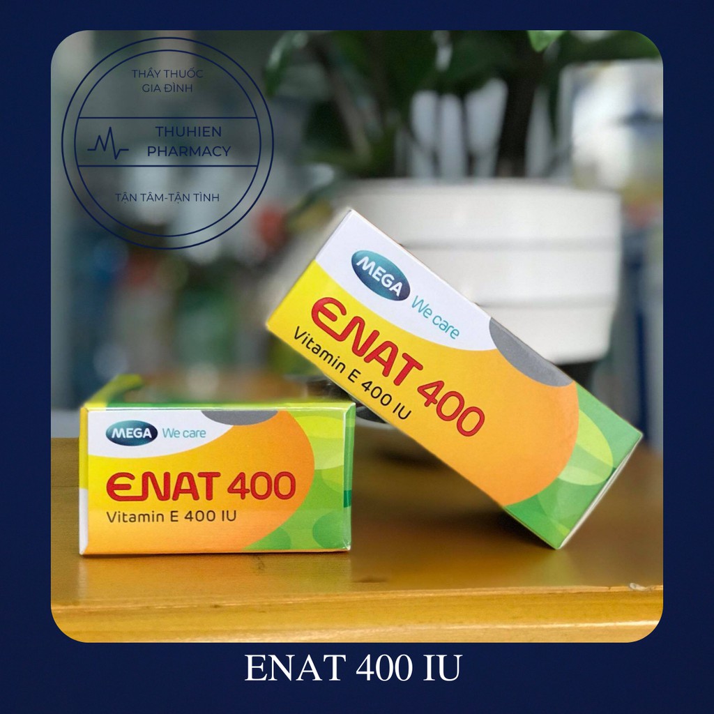 ENAT 400 IU - Bổ sung và dự phòng thiếu hụt vitamin E (Hộp 30 viên)