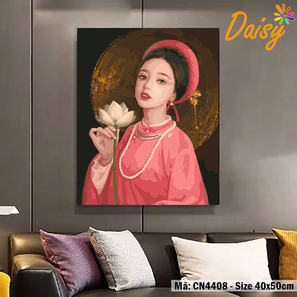 [Free Ship] Tranh Số Hóa Tự Tô Màu DAISY Chủ Đề Nàng Thơ Chuẩn Màu, Nhiều Mẫu, Hàng Có Sẵn | BigBuy360 - bigbuy360.vn